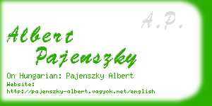 albert pajenszky business card